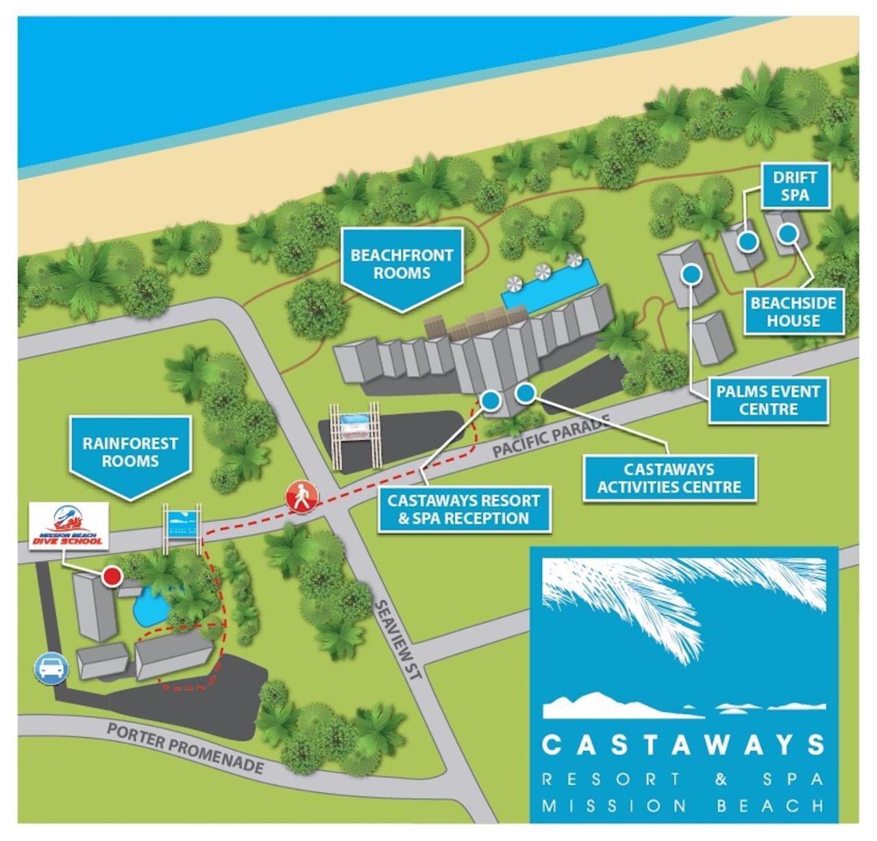מישן ביץ' Rainforest Castaways Resort And Spa מראה חיצוני תמונה